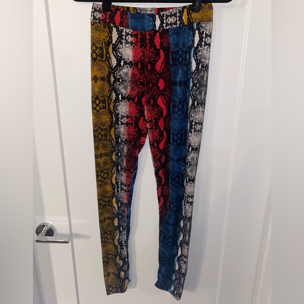 Colorful Snake Print Leggings